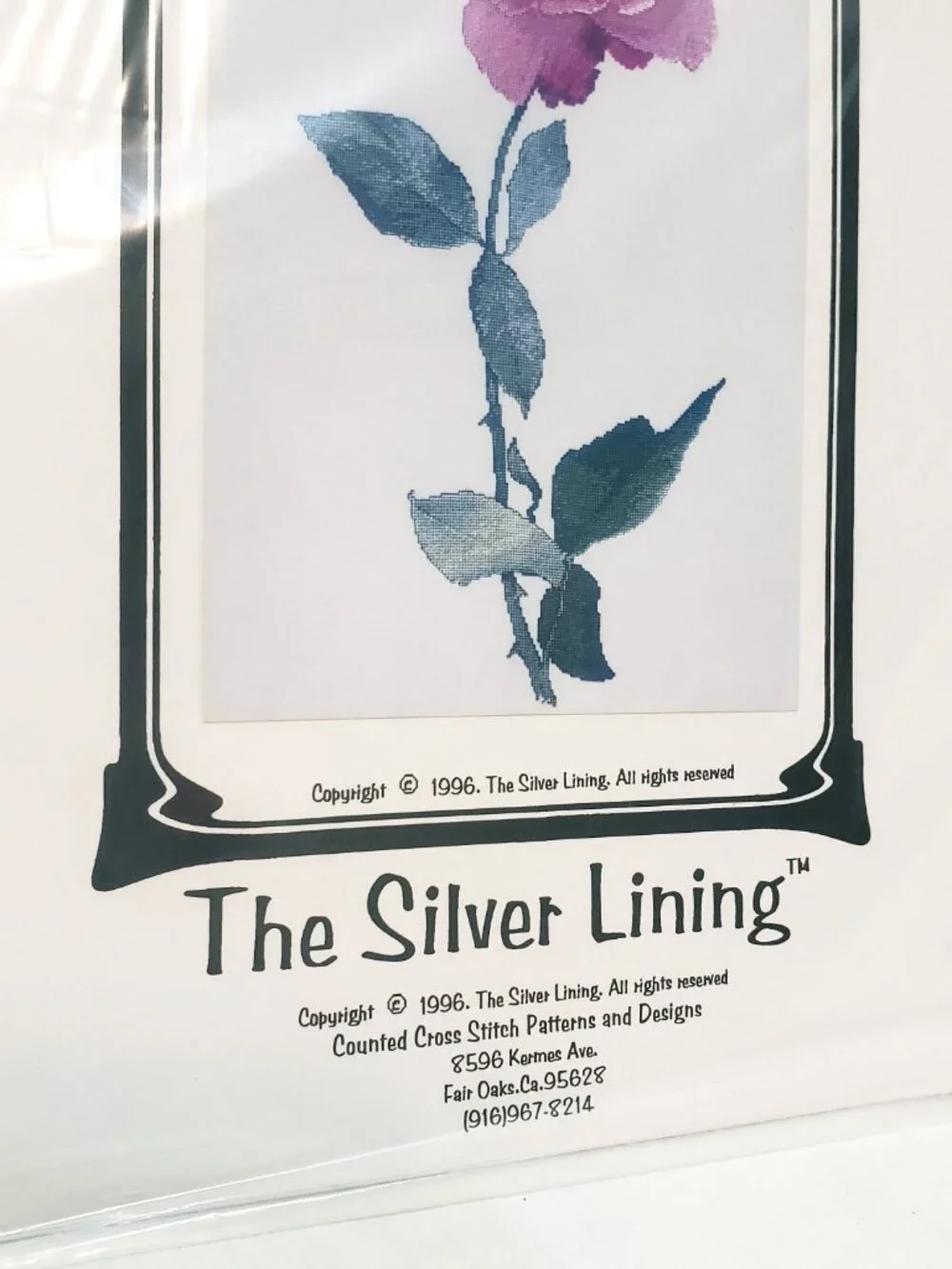 Laura Rose the Silver Lining Cross Stitch Pattern 1996 Marc Saastad